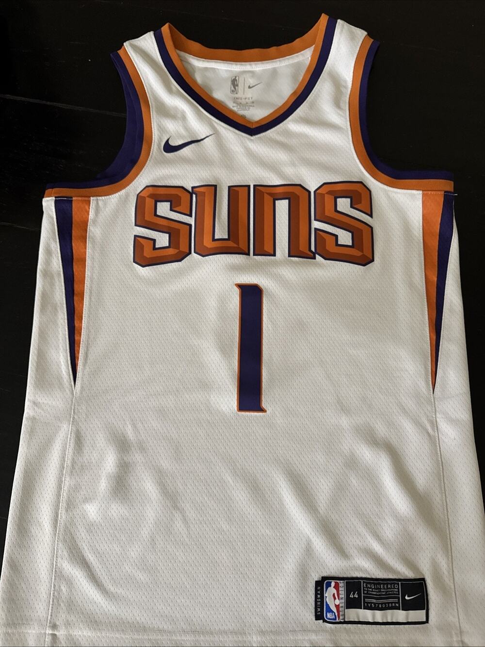 Phoenix Suns Devin Booker 1 Authentic Jersey Swingman NBA Dri Fit Size 44 Med